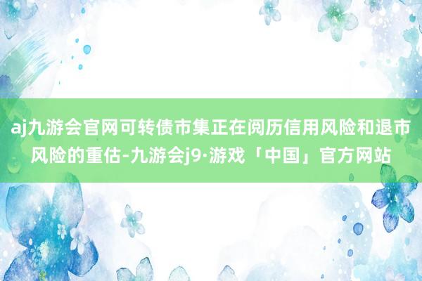 aj九游会官网可转债市集正在阅历信用风险和退市风险的重估-九游会j9·游戏「中国」官方网站