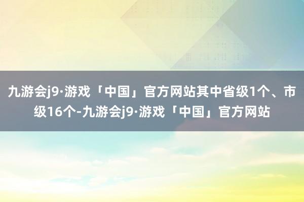 九游会j9·游戏「中国」官方网站其中省级1个、市级16个-九游会j9·游戏「中国」官方网站