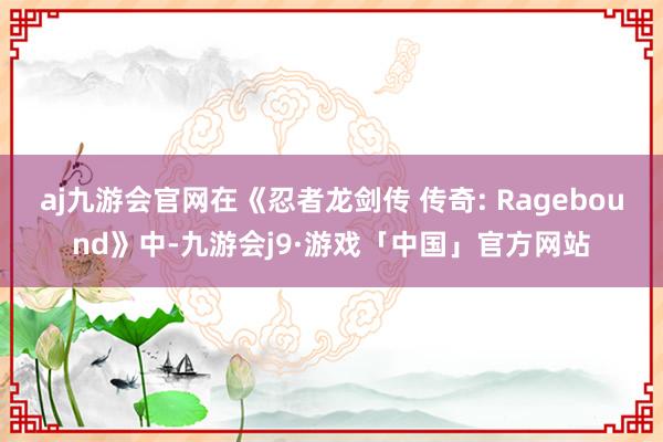 aj九游会官网在《忍者龙剑传 传奇: Ragebound》中-九游会j9·游戏「中国」官方网站