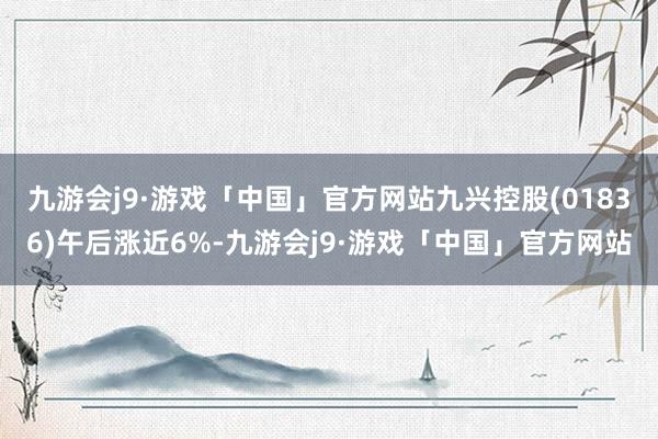 九游会j9·游戏「中国」官方网站九兴控股(01836)午后涨近6%-九游会j9·游戏「中国」官方网站